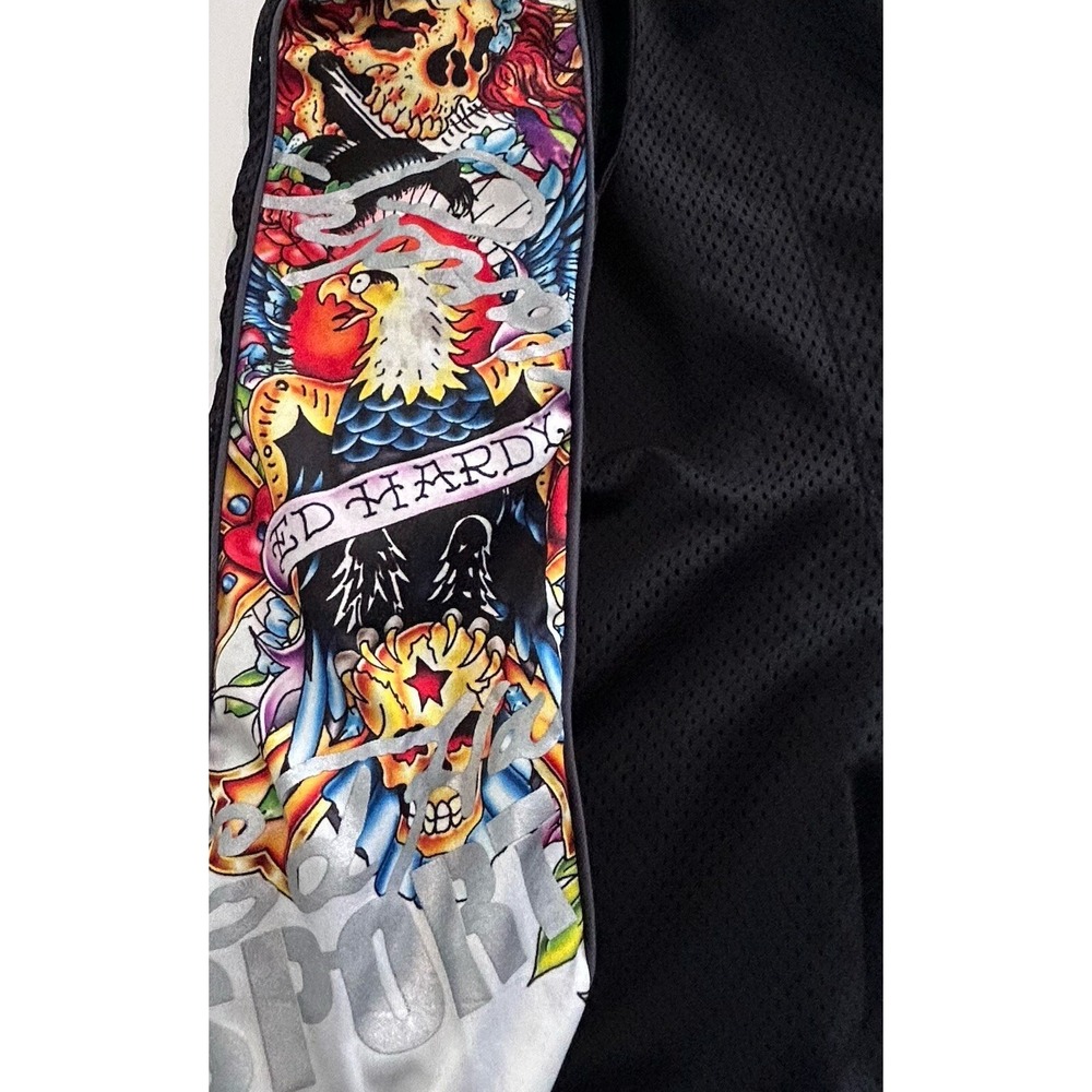 Ed Hardy Sport Shorts Men's Size XL Boxing Trunks Jersey style Training Y2K - Picture 2 of 12